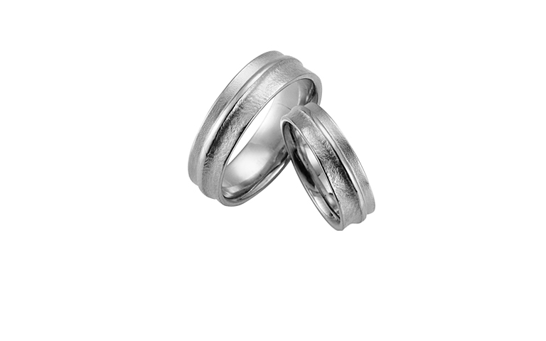 42361+42362-wedding rings, white gold 750